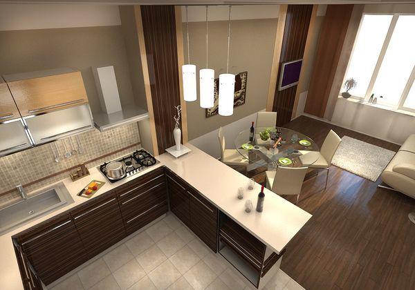 kök design kombinerat med vardagsrum