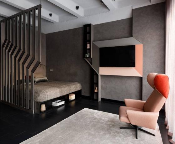 En snygg lägenhet på 40 kvm i en ny byggnad för en ungkarl