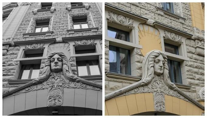 Huset, som inrättades en säker hus i dagarna av filma i vår tid (K / f "Sjutton Moments of Spring", Jauniela Street, Riga).
