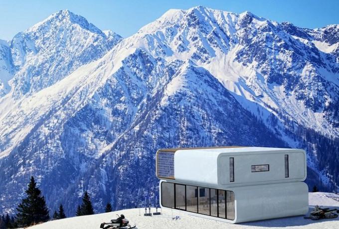 Coodo - en modulär hem som kan sättas på i bergen.