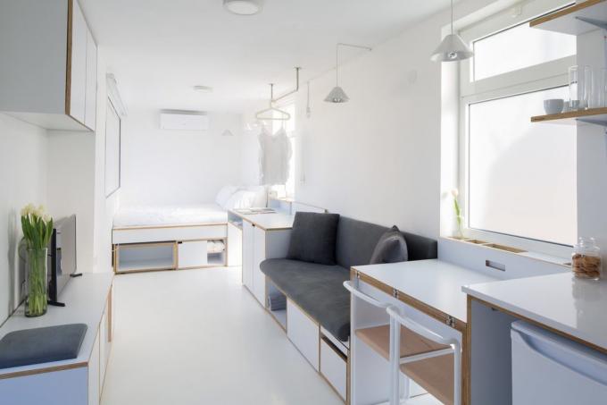 Apartment-transformator 15 m² med kök, vardagsrum och sovrum