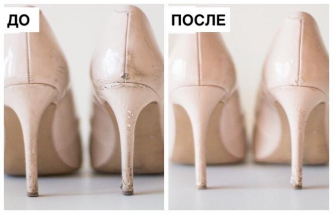 Franska sätt att "radera" några repor från lackerade skor