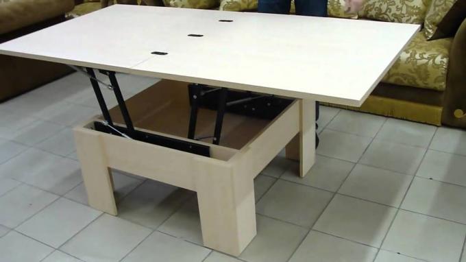 Konvertibelt köksbord (36 bilder): skjutbar, fällbar, oval, glas, matsal, videoinstruktioner för inredning med egna händer, foto och pris
