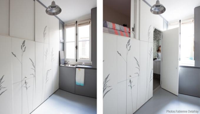 Minimalistisk design lägenhet i Paris.