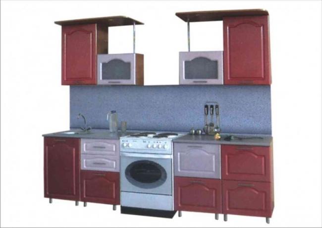 Köksuppsättning för ett litet kök (51 bilder): Instruktioner för DIY-video för installation, funktioner av billiga produkter, färger, pris, foto