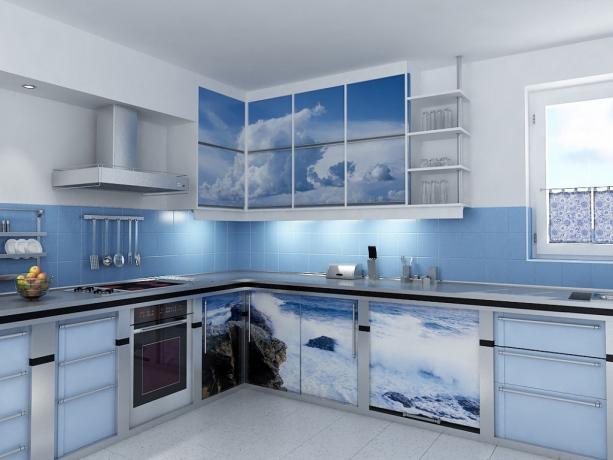 Kök med fotoutskrift (51 foton): DIY-instruktioner för val, exempel på köksmöbler