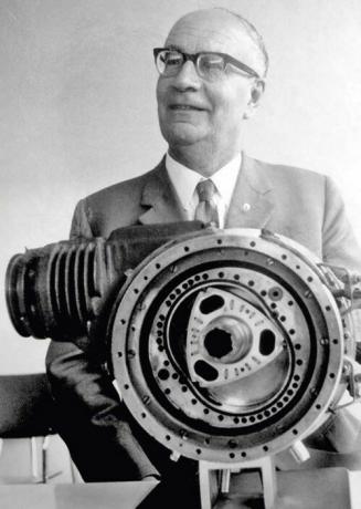 Och Felix Wankel rotationskolvmotor dess konstruktion.