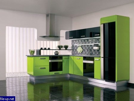 Svart och grön design