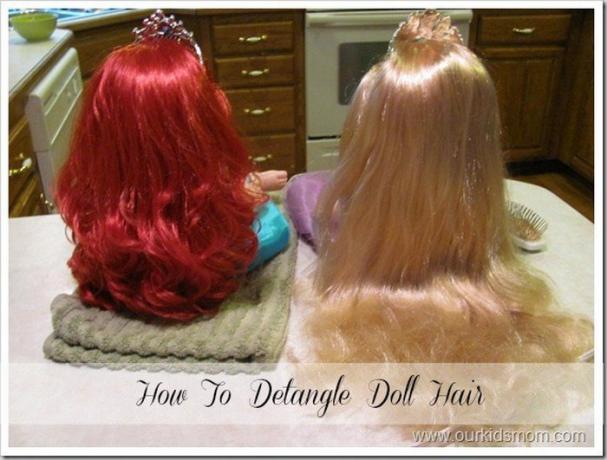 Hur man reda ut håret och dockan favoritleksaker upp föregående formen