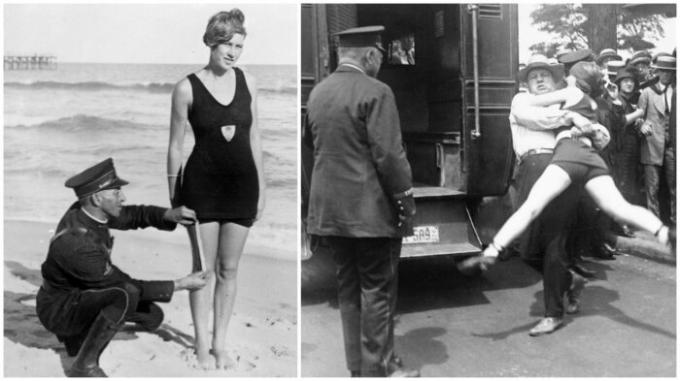 Kvinnor i "oanständiga" baddräkter bör arresteras! (Th 1920, USA). 