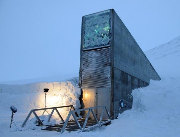 Svalbard Global Seed Vault på Spetsbergen.