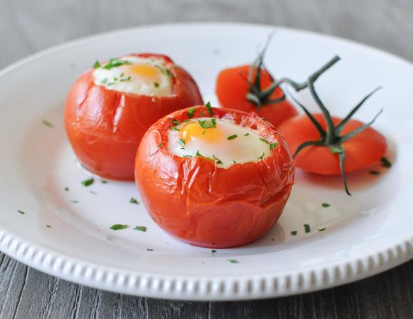 Äggröra med tomater