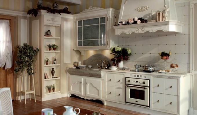 Rustikt kök (44 bilder): videoinstruktioner för att dekorera inredningen med egna händer, vilken typ av möbler, gardiner, plocka upp, pris, foto
