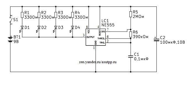 Beskrivning 4 enkel implementering av elektroniska kretsar Ljusväckare