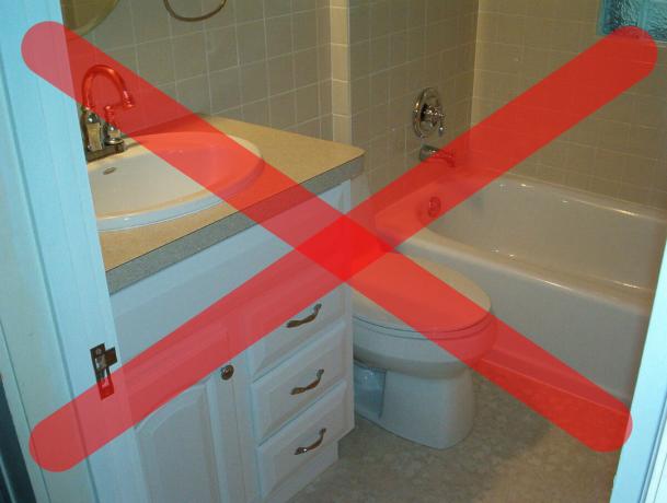 Litet badrum: 5 misstag och sätt att åtgärda det
