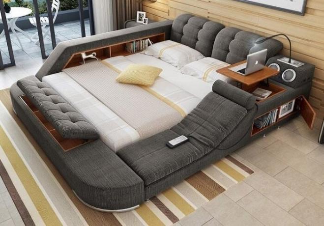 Multifunktionell underbar säng.