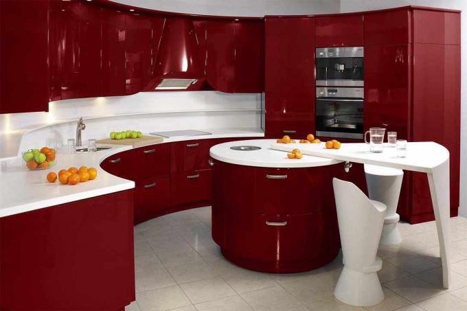 Rött och vitt kök (51 bilder): videoinstruktioner för att dekorera ett köksutrymme med egna händer, foto och pris