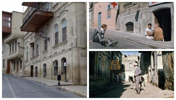  Den mest intressanta "främmande" komedi scen "Diamond Hand" sköts på gatorna i Baku (Azerbajdzjan). 
